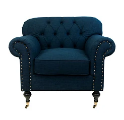 красивое Классическое кресло Kavita Dark Blue в интернет-магазине