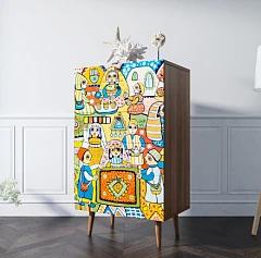 стильные Комод высокий "Berber" 1 принт арт BB10/Print_01