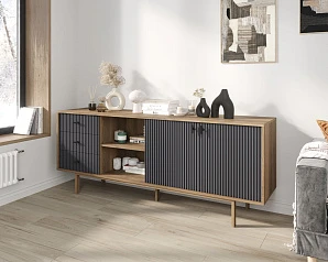 купить красивый Комод с дверками и нишей "Emerson" арт EM15/7024/L в интернет-магазине