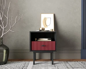 заказать Тумбочка с нижним ящиком "Emerson" арт EM17/red/L