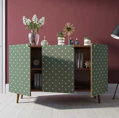фото Комод "Berber" три дверки 12 принт арт BB01/Print_12 в интерьере