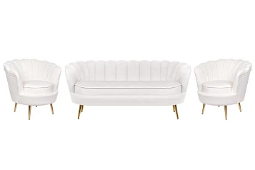 красивый Комплект кресел и дивана ракушка Pearl Triple Beige на заказ