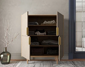 купить стильные Большой комод с четырьмя дверками "Line" R19/beige