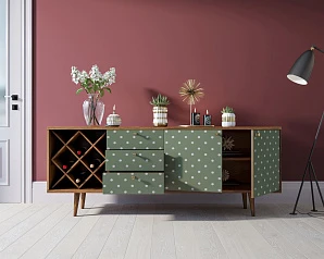 красивые Комод "Berber" удлиненный с бутылочницей 12 принт арт BB15/Print_12