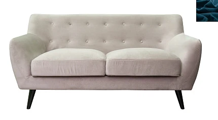 красивый Диван двухместный с подушками Albert 9 цвет синий в интернет-магазине