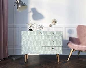 стильные Комод "Berber" три ящика и дверка 34 принт арт BB34/Print_34