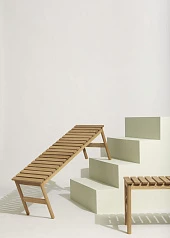 красивые БАНКЕТКА ROW HUBSCH 122 СМ, ДУБ, НАТУРАЛЬНЫЙ на заказ