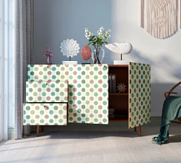 фото Комод "Berber" с двумя дверками и ящиками принт 24 арт BB17/Print_24 в интерьере