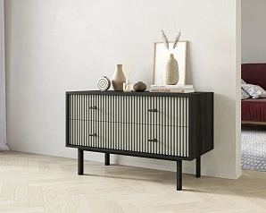 купить Комод с четырьмя ящиками "Emerson" арт EM05/gray/L в интернет-магазине