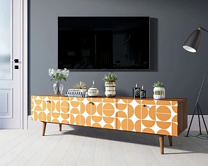 фото Комод "Berber" с ящиками низкий под TV принт 14 арт BB19/Print_14