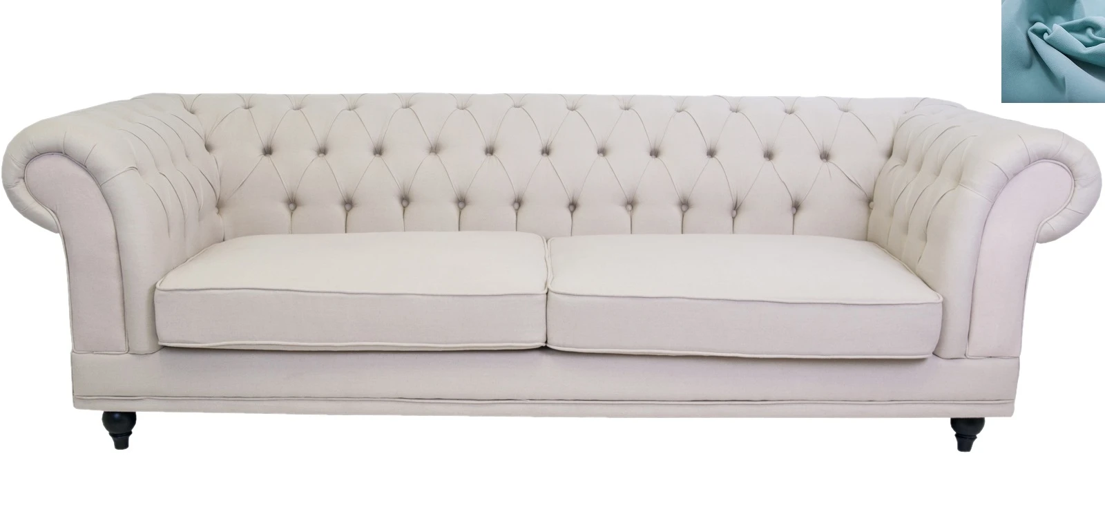 Диван мягкий арт-деко Neylan голубой на заказ