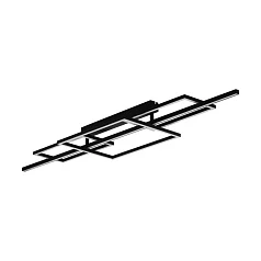 красивые 390282 Потолочный светильник диммируемый PUEBLA, 34,5W (LED), 3000K, 5100lm, L1500, B360, сталь, черный/пластик, белый