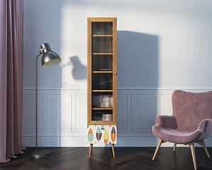 заказать Буфет "Berber" одностворчатый с ящиком принт 48 арт BB48/Print_48 в интернет-магазине