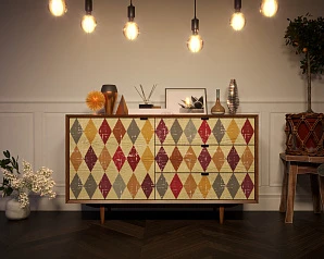 купить стильный Комод "Bruni print" с ящиками и дверкой арт BR-02P