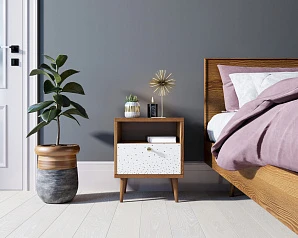 красивые Тумбочка "Berber" с одним ящиком 15 принт арт BB06/Print_15, разноцветная на заказ