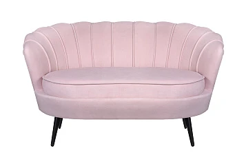 купить красивый Диван ракушка Pearl Double Pink на черных ножках в интернет-магазине