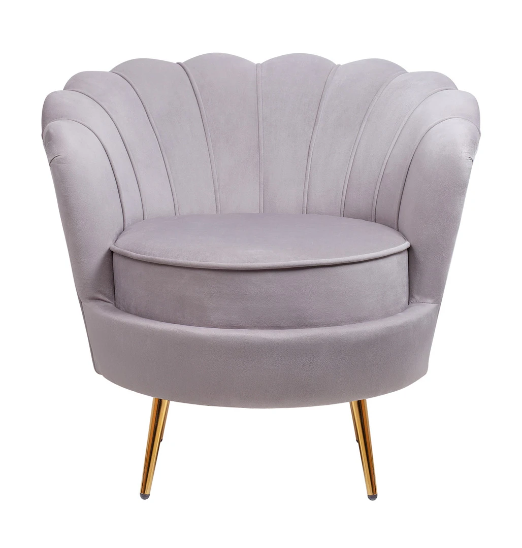 красивое Низкое кресло ракушка Pearl Grey