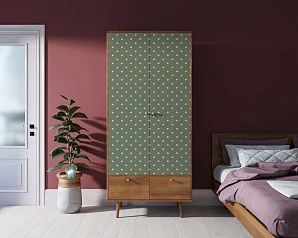 купить красивый Шкаф двухстворчатый "Berber" принт 12 арт BB16/Print_12 в интернет-магазине