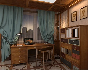 красивые Рабочий кабинет "Gouache" арт gouache-098