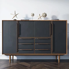 Большой комод "Bruni Black" арт BR09Black в интерьере