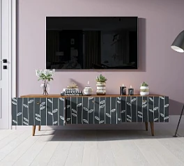 Комод "Berber" с ящиками низкий под TV принт 18 арт BB19/Print_18 на заказ