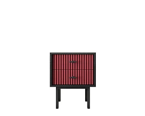 купить стильные Тумбочка с двумя ящиками "Emerson" арт EM16/red/L