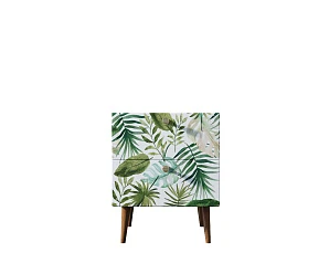 Тумбочка "Berber" с двумя ящиками 4 принт арт BB03/Print_04, разноцветная