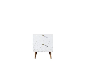 Тумбочка "Berber" с двумя ящиками 15 принт арт BB03/Print_15, разноцветная