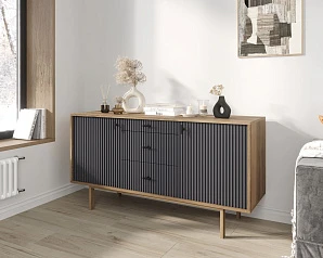 фото Комод две дверки и три ящика "Emerson" арт EM08/7024/L