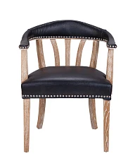купить стильный Мягкий стул с подлокотниками Tanner Black Leather в интернет-магазине
