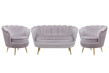 купить стильные Комплект кресел и дивана ракушка Pearl Double Grey