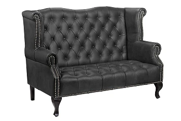 красивые Кожаный дизайнерский диван лофт Royal Sofa Black на заказ