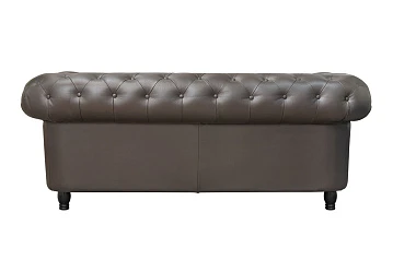 купить Диван из коричневой кожи Chesterfield Brown Leather 2S