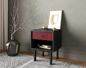 красивые Тумбочка с верхним ящиком "Emerson" арт EM11/red/L в интернет-магазине