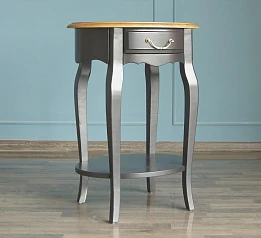 заказать Овальный столик "Leontina Black" арт ST9331BLK