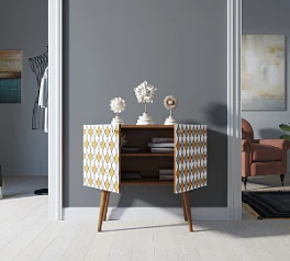 купить Комод на высоких ножках "Berber" малый принт 22 арт BB13/Print_22 в интернет-магазине