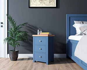 стильные Тумба "Jules Verne" с тремя ящиками арт JV21ETGB Синий