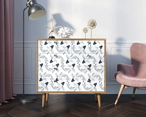 красивые Комод "Berber" пять ящиков 36 принт арт BB36/Print_36 в интернет-магазине