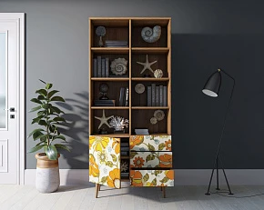 стильный Стеллаж на комоде "Berber" принт 47 арт BB44/Print_47 на заказ