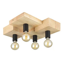 купить красивые 43798 Потолочный светильник HALKIN, 4Х40W, E27, L400, B430, H140, сталь, коричневый, черный