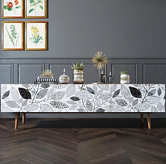 красивые Комод "Berber" с ящиками низкий под TV принт 9 арт BB19/Print_09 на заказ