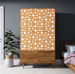 Шкаф трехстворчатый "Berber" принт 14 арт BB02/Print_14 в интернет-магазине