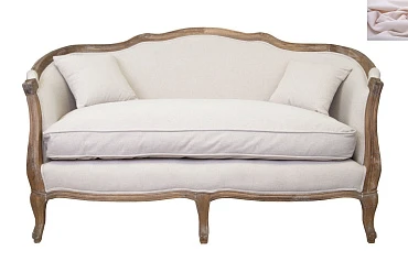 красивый Двухместный диван ампир Darcy 2 цвет розовый