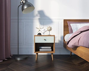 красивые Тумбочка "Berber" с открытой полкой 34 принт арт BB33/Print_34, разноцветная в интернет-магазине