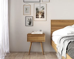 Тумба для прихожей в Скандинавском стиле "Bruni" с ящиком в интерьере