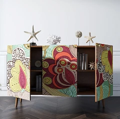 купить стильные Комод "Berber" три дверки 6 принт арт BB01/Print_06 в интернет-магазине