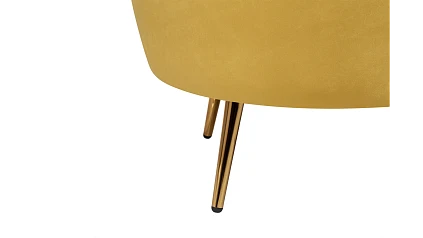 Кресло с пуфом ракушка Pearl Yellow в интернет-магазине