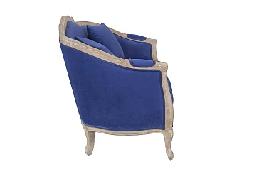 купить красивый Дизайнерский двухместный диван Darcy 2 ампир синий в интернет-магазине