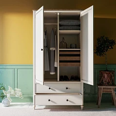 купить стильный Шкаф двухстворчатый "Odri" с ящиками арт od2127KR в интернет-магазине