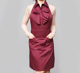 Фартук красный с воланом на заказ в интернет-магазине